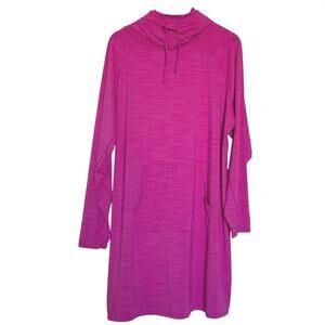 Coolibar Women’s 2X Hot Pink UV Protection Hooded Dress Tunic – UPF 50+